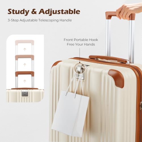 Luggage Set 6 Piece Luggage with PC+ABS Hardshell TSA Lock Spinner Wheels Carry on Lightweight Suitcase Cup Holder，YKK Zippers and Hoot(Navy, 6 piece sets（14/20/24/28/DB/TB）) - color: Navy, size: 6 piece sets（14/20/24/28/DB/TB）