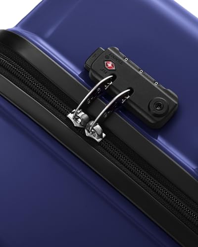 Coolife Luggage Set, Lightweight and Durable Hardshell, 5 Pcs, navy new - color: navy new, size: 5 piece set