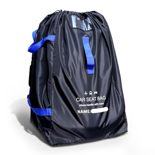 Travel Bag - Padded Car Seat Travel Bag Backpack, Blue-Black - color: Blue-black