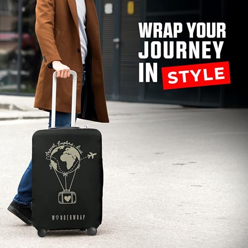 Reversible Travel Luggage Covers - 3 in 1 Design Carry on Cover - color: Black Hot Air Balloon, size: Small (48-53 x 32-36 x 20-24cm)