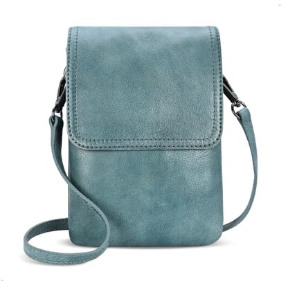 Iswee Rfid Blocking Small Crossbody Bag for Women Travel Classic Style - color: Light Blue