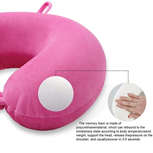 Travel Pillow, Memory Foam U Shape Neck Pillow, Deep Powder - color: Deep Powder
