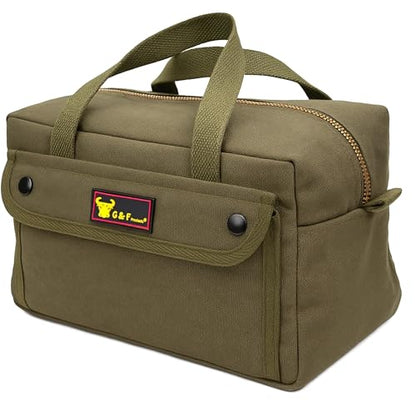 G & F Products Waxed Canvas Military Duffle Bag, 24 Inch, Heavy Duty Travel - color: Olive Green