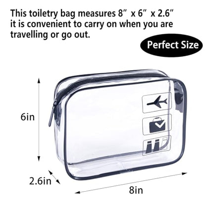 Clear Travel Bags for Toiletry,Makeup Bag-10Pcs, Toiletry Bag - color: 10pcs-Black