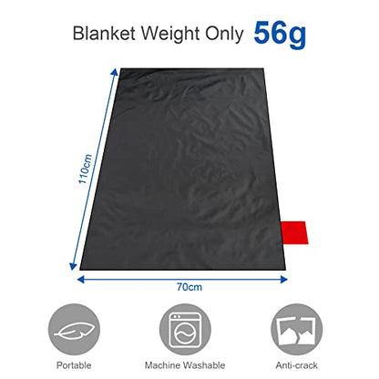 Ainiv Picnic Blanket, Mini Pocket Beach Mat 27.5 x 43.3IN (1-2 People) - color: Red, size: 27.5 x 43.3''(S for 1-2 person)