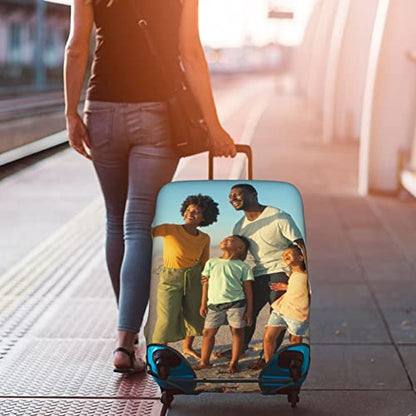Custom Luggage Cover, Polyester, L (25-28 inch suitcase) | Elastic Washable, Stretch Suitcase Protector, Personalized Design - color: Custom Luggage Cover, size: L (25-28 inch suitcase)