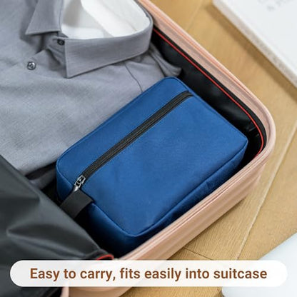 Elviros Hanging Toiletry Bag, Lightweight Travel Dopp Kit, Large, Navy Blue - color: Navy Blue, size: Large