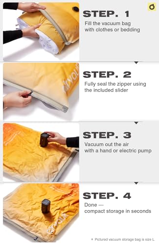 AirVault Vacuum Storage Bags for Travel & Home - Space Saver Compression Packing Bags Set for Clothes, Blankets & Seasonal Storage (10 Large) - style: 10-Pack | Large
