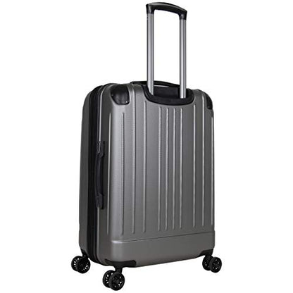 Kenneth Cole Reaction Flying Axis 24" Hardside Expandable 8-Wheel Spinner Check-Size Luggage, Silver - color: Silver, size: 24-Inch Checked