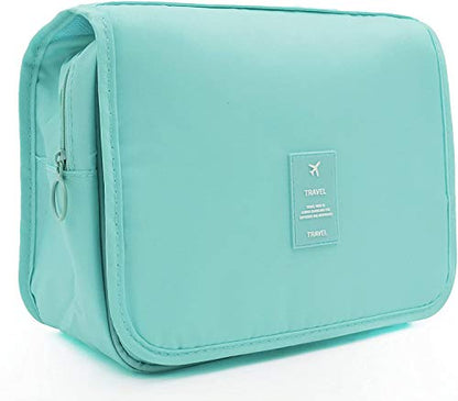 Trawila Travel Hanging Toiletry Bag Cosmetic Bag Makeup Organizers for Men & Women with Sturdy Hook (Blue) - color: Blue