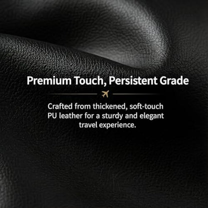 Passport Cover Travel Wallet Holder Case PU Leather Black - color: Black