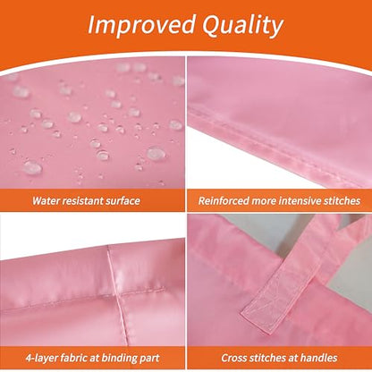 Polecasa 2 Pack Extra Heavy-Duty Laundry Bag with Handles, Pink, 28x36" - color: Pink, size: 28" x 36" | 2 Pack