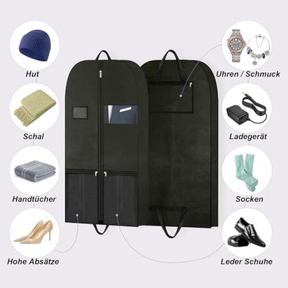 54" Garment Bags 2 Pack, Hanging Dress Covers for Closet Storage and Travel - size: Var-GYD-54-2P