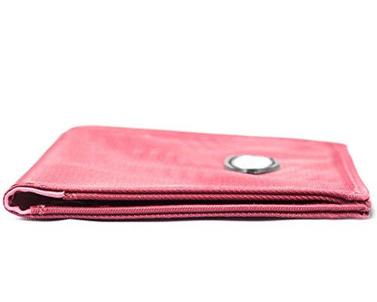 Big Skinny Card Case Slim Wallet, Holds Up to 16 Cards - color: Red