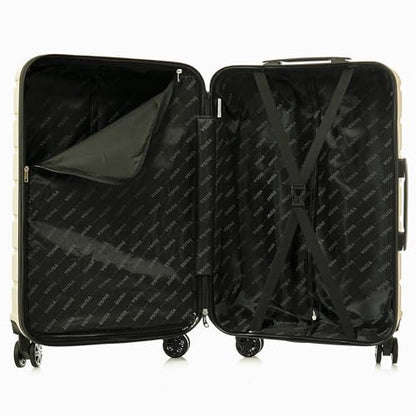 InUSA TREND 3-Piece Hardside Spinner Luggage Set 20/24/28in Durable Sand - color: Sand, size: 3-Piece Set (Carry-on, Medium, Large)