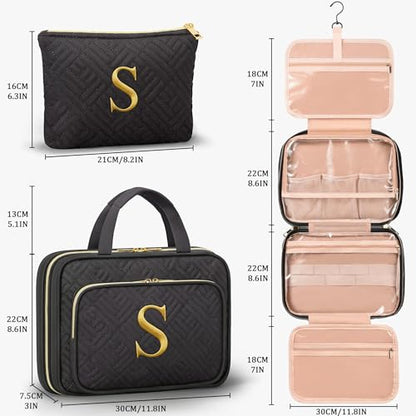Personalized Hanging Toiletry Bag Travel Makeup & Cosmetic Bag Organizer - style: S