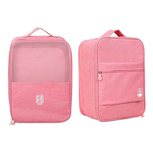 Shoe Bags - Portable Waterproof Organizer, Holds 3-4 Pairs - color: Pink