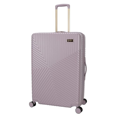 Jessica Simpson Abilene 28" Expandable 8-Wheel Spinner Large Checked Luggage Suitcase, Elderberry - color: Elderberry, size: Large Checked