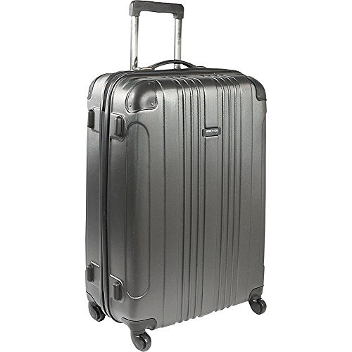 Kenneth Cole REACTION Out of Bounds 경량 하드쉘 4륜 스피너 수하물, 차콜, 28인치 체크, Kenneth Cole Reaction Out of Bounds 경량 하드쉘 4륜 스피너 캐리어 - color: 차콜, size: 28인치 체크