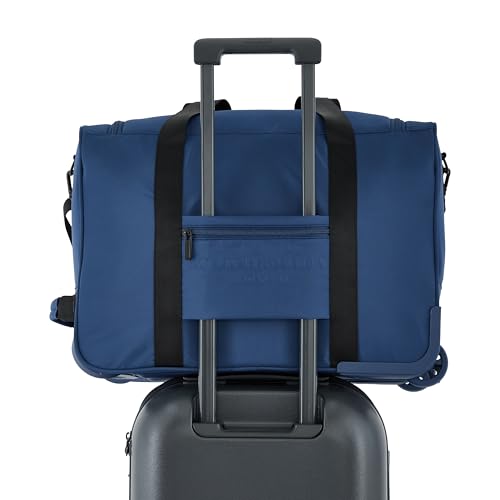 Scotch & Soda Amsterdam Travel Duffel Bag, Ocean Blue, 21-Inch Rolling - color: Ocean Blue, size: 21-Inch