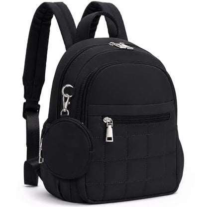 Mini Backpack for Women, Anti Theft RFID Small Travel Backpack - color: Black
