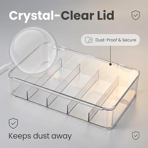 Sunglasses Organizer - Plastic Stackable Eyeglass Case Storage for Multiple Glasses & Reading Glasses - style: 2 Pack