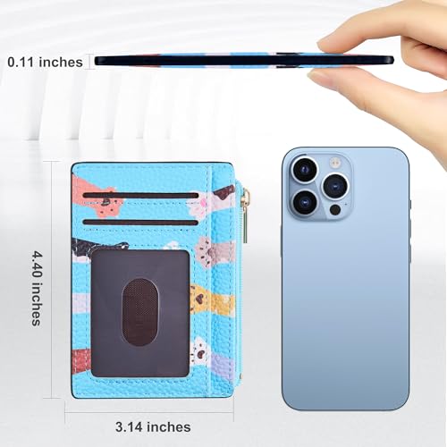 Tipmile Womens Credit Card Holder Wallet, Small Slim RFID Blocking Sleeve - color: Paw-fun