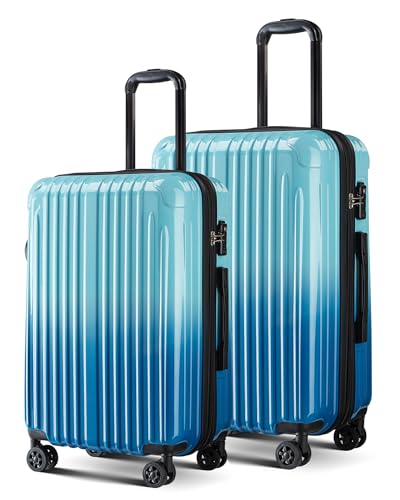 Luggage 2 Piece Expandable Suitcases with Wheels - color: Ice, size: 2 Set (20In/24In)
