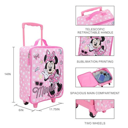 Disney Minnie Mouse Sunglasses & Bows 14" Youth Pink Pilot Case - color: Minnie Mouse Sunglasses