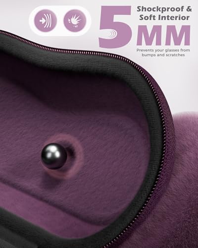 ProCase Sunglasses Case, Hard Shell Glasses Case for Men Women -Plum - color: Plum