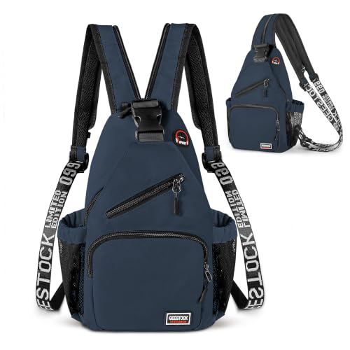 Crossbody Backpack Convertible Sling Bag for Women Men with Adjustable Strap Small Casual Daypack for Hiking Traveling (Large, 13-Inch, Dark Blue) - color: Dark Blue, size: 12.99-Inch