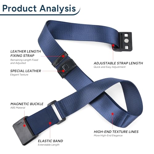 Travel Inspira Magnetic Quick Release Luggage Straps Blue - color: Navy Blue