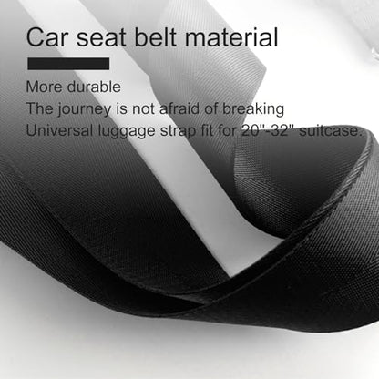 Veki Travel Luggage Straps for Suitcases, TSA Approved with Lock, Black - color: Black