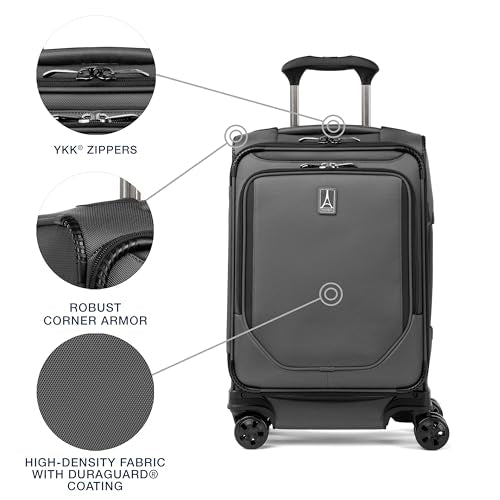 Travelpro Crew Classic Softside Carry-On Luggage, Grey, 20-Inch - color: Titanium Grey