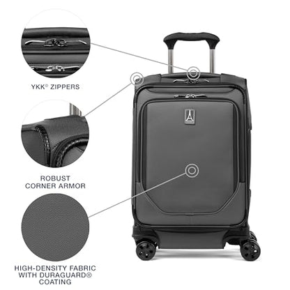 Travelpro Crew Classic Softside Carry-On Luggage, Grey, 20-Inch - color: Titanium Grey