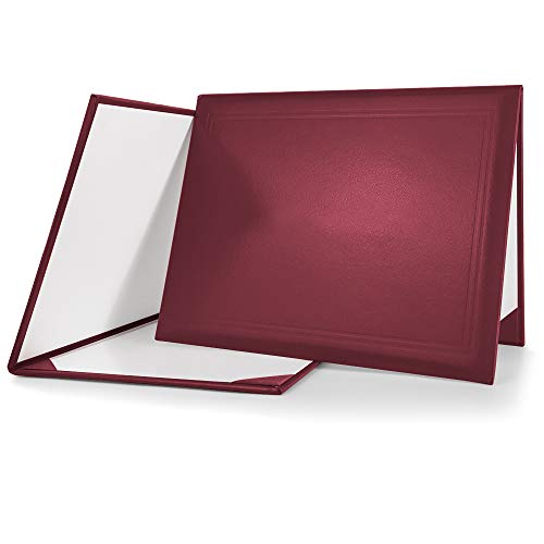 GraduationMall 8.5"x11" Smooth Padded Diploma Cover Certificate Holder Maroon - color: Maroon, size: 1 Pack