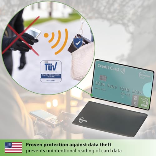 rfid blocking sleeves, 8 pieces - credit card protector - card blocker for bank card, anti fraud nfc card holder