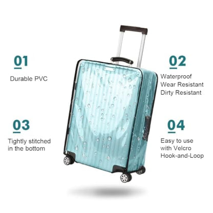 30 Inch Waterproof Clear Suitcase Cover (Black Trim) - color: Black Trim-0.4mm, size: 30" Suitcase Cover.