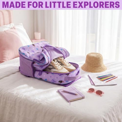 Get Trend Disney Frozen Girls 2-in-1 Rolling Luggage Bag with Wheels - color: Lilac Frozen
