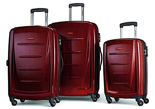 Samsonite Winfield 2 Hardside Expandable Luggage with Spinner Wheels, Burgundy, 3-Piece Set (20/24/28) - color: Burgundy, size: 3-Piece Set (Carry on/Medium/Large)