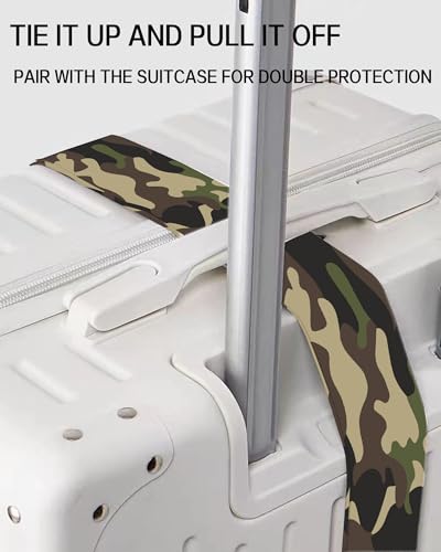Luggage Straps for Suitcases, Adjustable Travel Belt, Durable Wide Luggage Strap, Cute Suitcase Strap Identifiers with Buckle, Bag Straps for Luggage, Classic Camouflage - color: Classic Camouflage