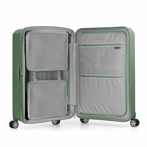 Traveler's Choice Pagosa Hardshell Expandable Luggage with Spinner Wheels, Green, 30-Inch Large - color: Green, size: 30-Inch Large