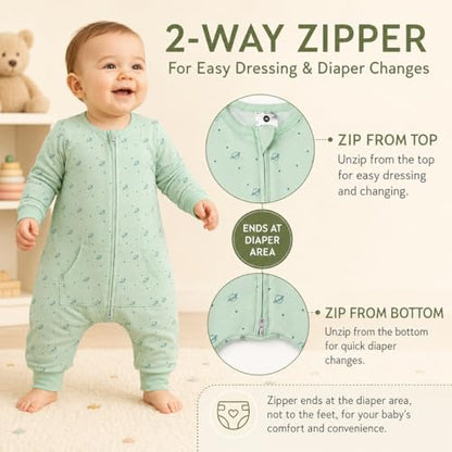 Toddler Sleep Sack with Feet, Long Sleeve, 2-3T, 1-Pack - color: Space, size: 2-3T