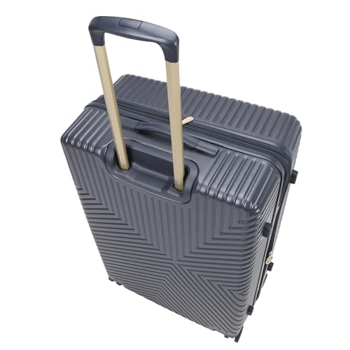 Jessica Simpson Abilene 2-Piece Set (20" & 28") Expandable 8-Wheel Spinner Large Checked Luggage Suitcase, Blue Nights - color: Blue Nights, size: 2-Piece Set