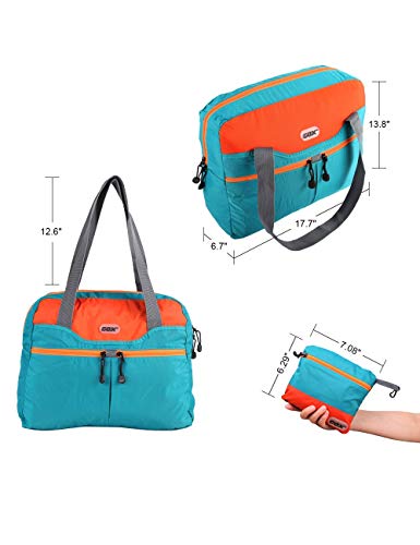 Packable Tote Bag Extra Small Duffel Bag - color: Turquoise