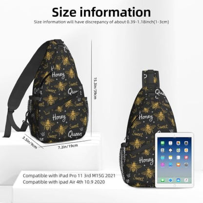Famame Honey Bees Sling Backpack Chest Bag Crossbody Shoulder Bag Gym Cycling Travel Hiking Daypack For Men Women - color: Multicolor18