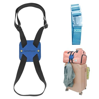 Luggage Straps Bag Bungees, Adjustable TSA-Approved – High Elastic Suitcase Belt for Securing Carry-On (1 Pack Blue) - color: S-Blue