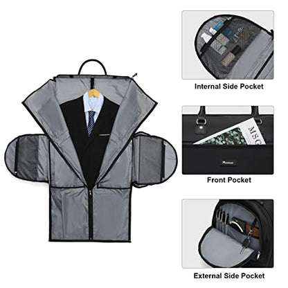 Modoker 3-in-1 Rolling Garment Duffle Bag with Wheels, 22in Black - color: 22in-Black