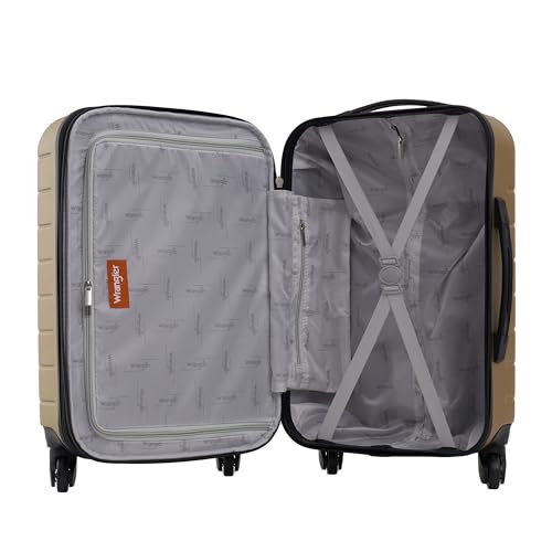 Wrangler Smart Spinner Hardside Luggage, 2 Piece Set, Wood Thrush - color: Wood Thrush, size: 2 Piece Set