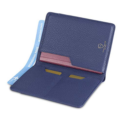 Vaultskin KENSINGTON Passport Holder for Travel, RFID Wallet (Matt Blue) - color: Matt Blue